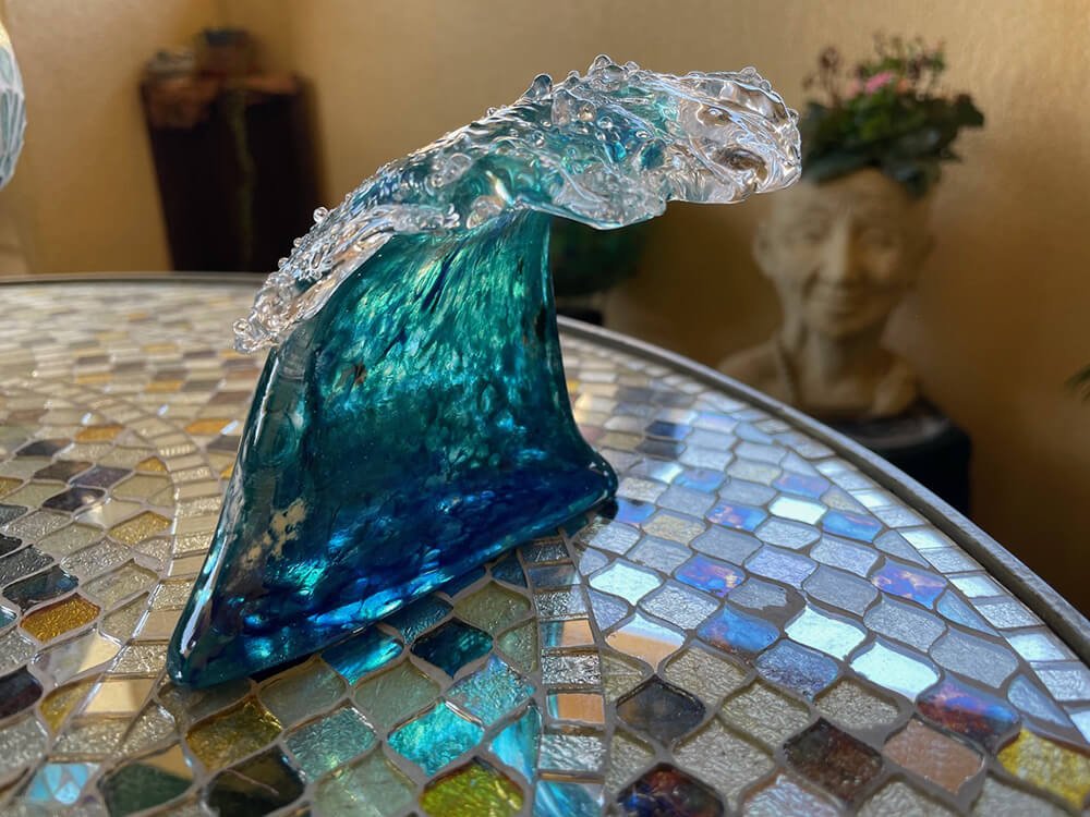 Glass Wave Sculpture
